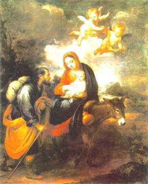 Flight into Egypt Artwork by Bartolomé Esteban Murillo