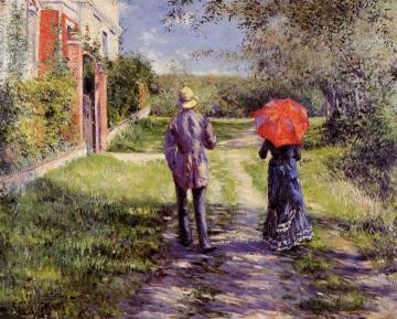 Rising Road Artwork by Gustave Caillebotte