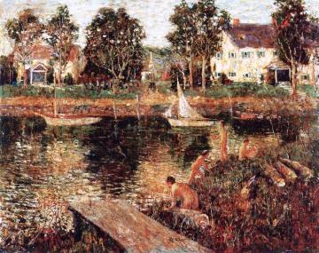 Swimming Hole Artwork by Ernest Lawson