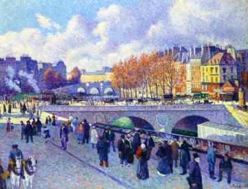 The Seine at Pont Saint-Michel Artwork by Maximilien Luce