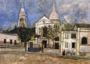 Église Saint Pierre et Sacré-Coeur de Montmartre Artwork by Maurice Utrillo