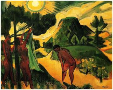 Summer in Nidden Artwork by Hermann Max Pechstein