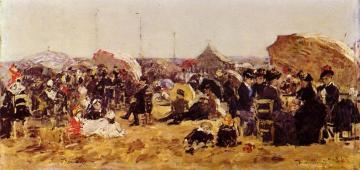 Beach at Trouville Artwork by Eugène-Louis Boudin
