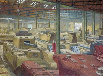 Royal Ordnance Stores Artwork by Charles Ginner