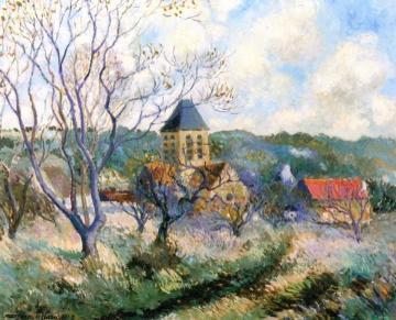 The Church in Moisson-sur-Sene Artwork by Georges Manzana Pissarro