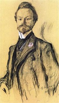 Portrait of the Poet Konstantin Dmitriyevich Balmont Artwork by Valentin Serov