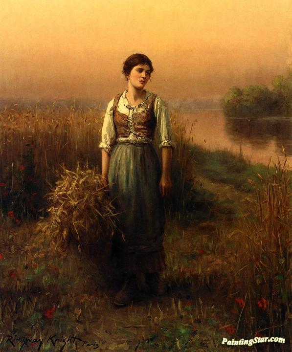 Normandy Maid Artwork by Daniel Ridgway Knight