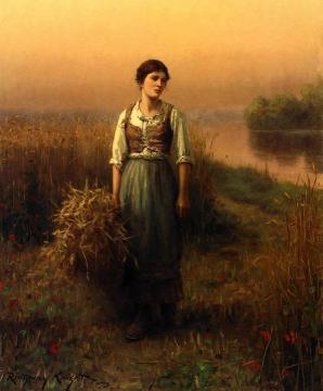Normandy Maid Artwork by Daniel Ridgway Knight