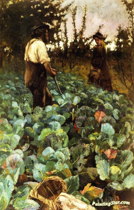 A Cabbage Garden Artwork by Arthur Melville