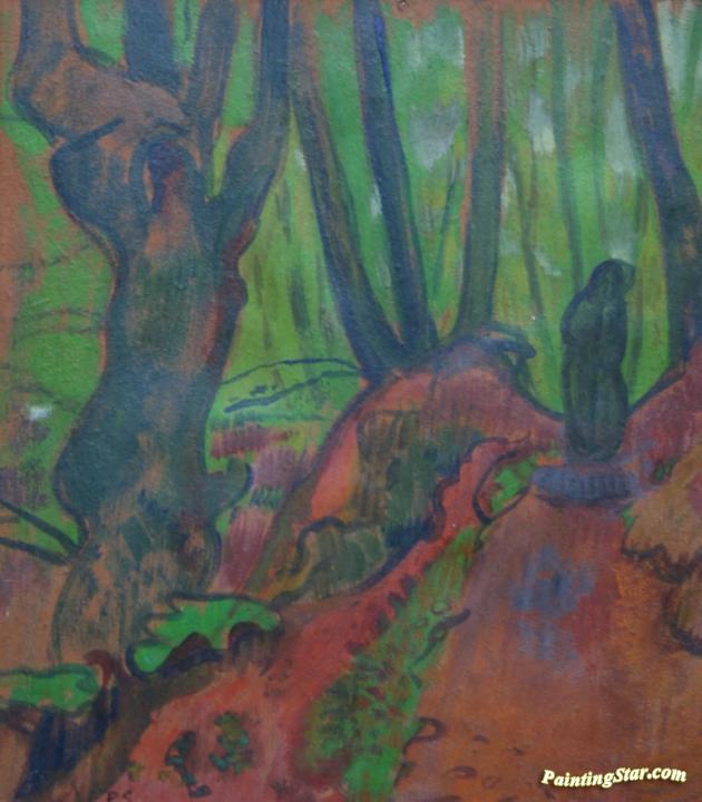 Bretonne dans la forêt de Huelgoat Artwork by Paul Serusier