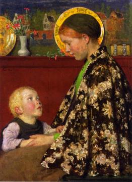 Young Mother Artwork by Gari Melchers