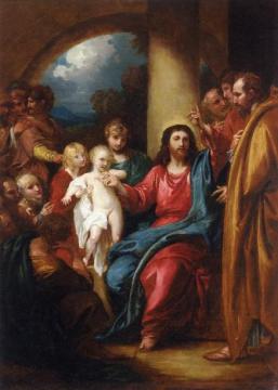 Christ Showing A Little Child As The Emblem Of Heaven Artwork by Benjamin West