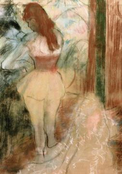 Dancer Dressing Herself Artwork by Edgar Degas