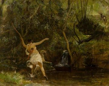 Diana Hunting Artwork by Robert Walker Macbeth