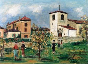 Church of Saint-Bernard Artwork by Maurice Utrillo