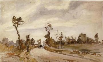 Road to Saint-Germain, Louveciennes Artwork by Camille Pissarro