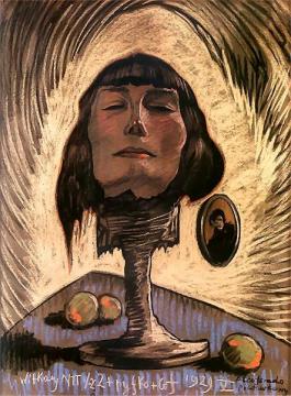 Portrait of Maria Nawrocka Artwork by Stanislaw Ignacy Witkiewicz