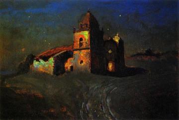 Starlit Mission, Carmel Artwork by Charles Rollo Peters