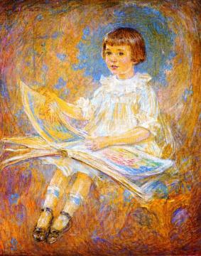 Portrait of a Young Girl Artwork by Robert Lewis Reid