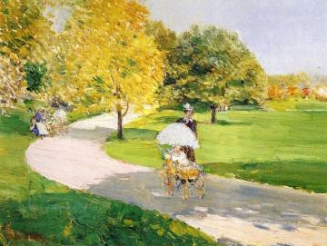 Nurses in the Park Artwork by Frederick Childe Hassam