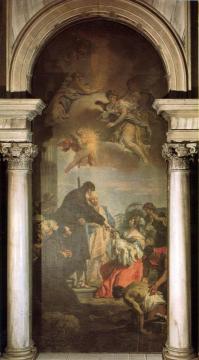 St Francis of Paola Revives a Dead Child Artwork by Sebastiano Ricci