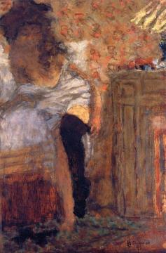 Woman Putting on Her Stockings Artwork by Pierre Bonnard