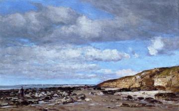 Trouville, Shore and Rocks Artwork by Eugène-Louis Boudin