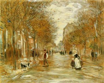 Boulevard in Asnieres Artwork by Jean-François Raffaëlli