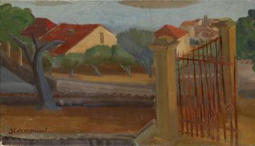 Garden Gate Artwork by Boris Grigoriev