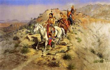 On the Warpath Artwork by Charles Marion Russell