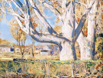 The Giant Ailanthus, October Artwork by Frederick Childe Hassam