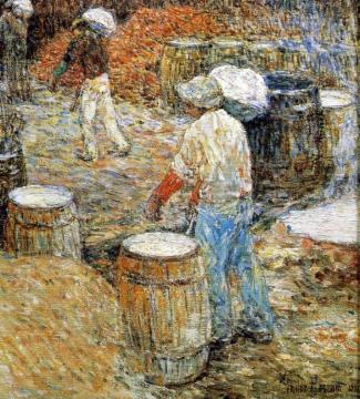 New York Hod Carriers Artwork by Frederick Childe Hassam