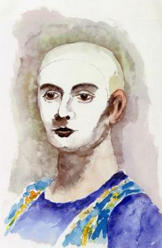 Study For Blue Clown Artwork by Walt Kuhn