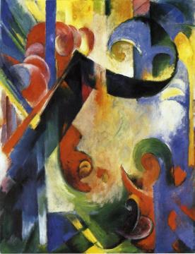 Broken Forms Artwork by Franz Marc