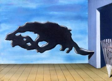 La Sortie De L'ecole Artwork by Rene Magritte