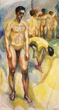 Naked Men in the Baths Artwork by Edvard Munch