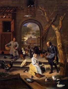 The Poultry Yard Artwork by Jan Steen