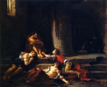 Ugolino And His Sons In The Tower Artwork by Eugène Delacroix