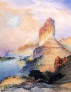 Castle Butte, Green River, Wyoming Artwork by Thomas Moran
