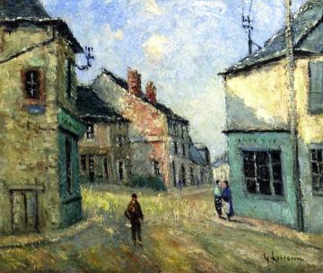 Village Street Artwork by Gustave Loiseau