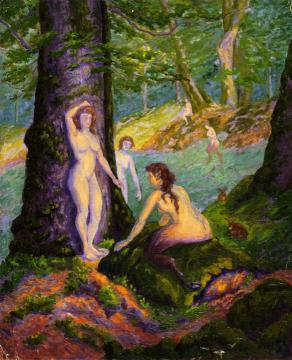 Female Nudes and Fauns Artwork by Paul Ranson
