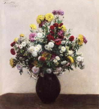 Chrysanthemums Artwork by Henri Fantin-Latour