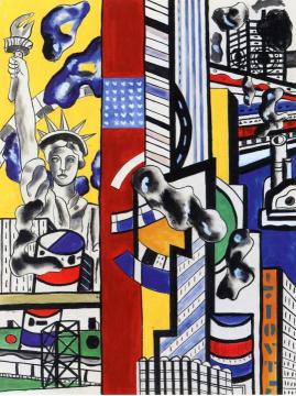 Study II for a cinematic mural Artwork by Fernand Léger