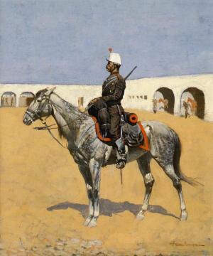 Cavalryman of the Line, Mexico Artwork by Frederic Remington