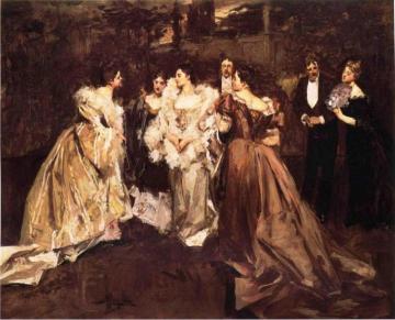 At the Ball Artwork by Albert B. Wenzell