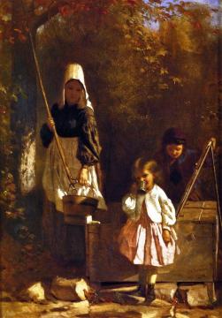 At the Well Artwork by John George Brown