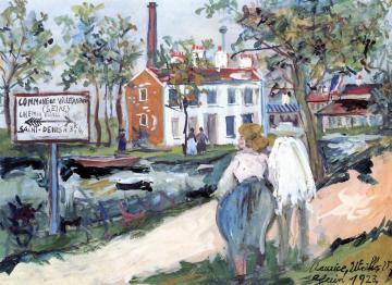 Factory at Villetaneuse Artwork by Maurice Utrillo