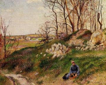 The Chou Quarries, Pontoise Artwork by Camille Pissarro