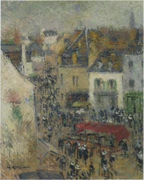 Street in Pont Aven Artwork by Gustave Loiseau