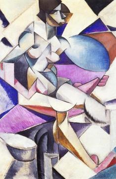 Seated Woman Artwork by Marie Danforth Vassilieff